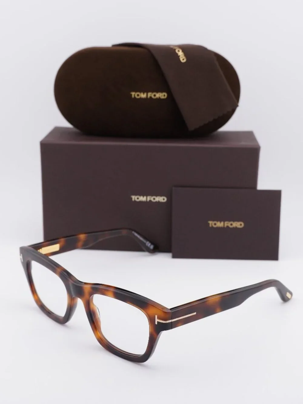 Tom Ford FT6036-B 053 Square Eyeglasses - Blonde Havana 52mm